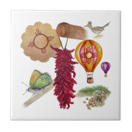 Azulejo Nuevo México Rojo Chile Pinõn Zia Globo de aire ca