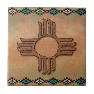 Azulejo Nuevo México Zia (Sol) Tile cerámico