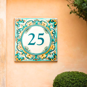 Azulejo Número de Casa Custom Emerald Grove