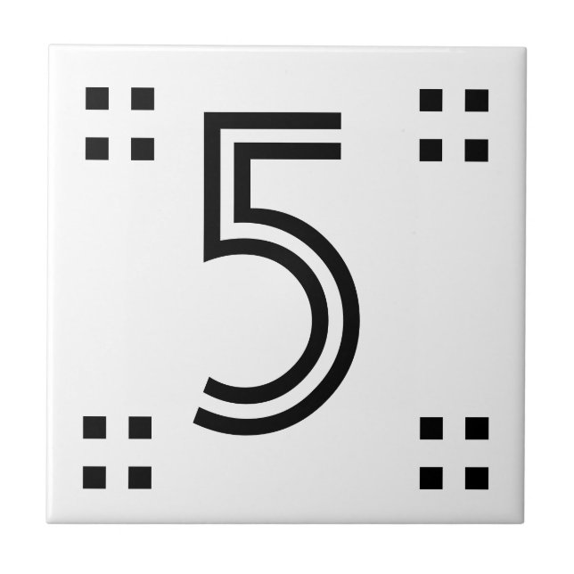 Azulejo Número de la casa - Art Deco (Frente)