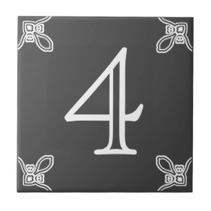 Azulejo Número de la casa - Blanco español en mosaico gr