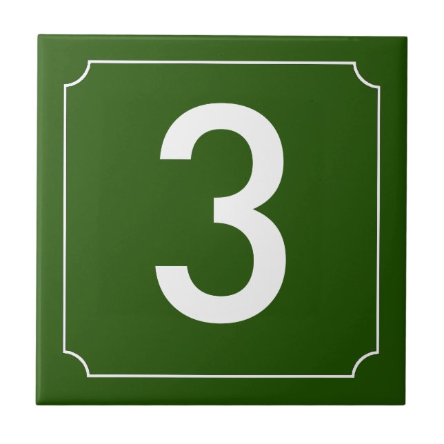 Azulejo Número francés (Frente)