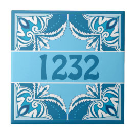 Azulejo número personalizado Azul y blanco Porto Azulejos,
