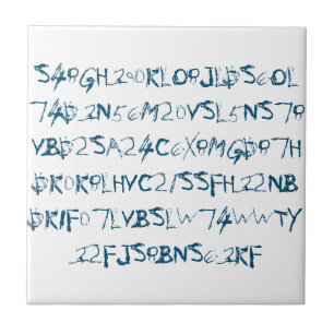 Azulejo Números aleatorios azules Letters Funky