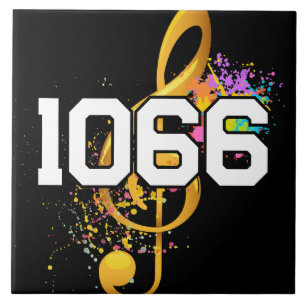 Azulejo Números editables de la familia musical de mosaico