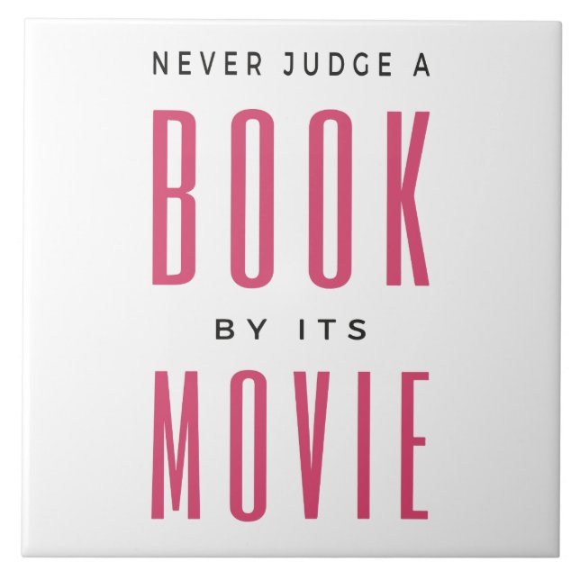 Azulejo Nunca juzgues un libro por su película (Frente)