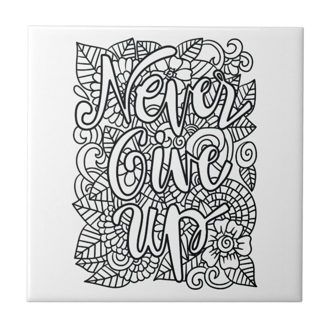 Azulejo Nunca se rindan - Coloca el suyo propio (Frente)