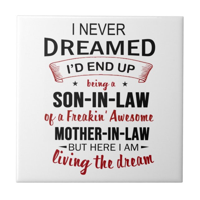 Azulejo Nunca Soñé Que Ser Cuñado Es Sorprendente. (Frente)