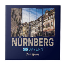 Azulejo Nuremberg Vintage Bavaria Alemania Souvenir