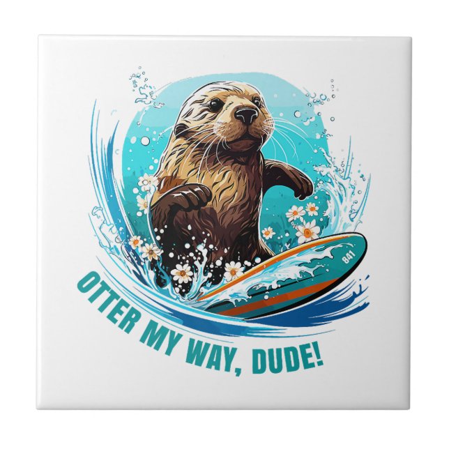 Azulejo Nutria 841 Nutria Surfista Roba Tablas de Surf Nut (Frente)