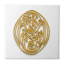 O Monograma "Oro irlandés" Tile cerámico