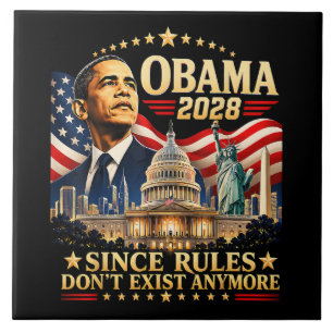 Azulejo Obama 2028 Ya que las reglas ya no existen