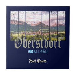 Azulejo Oberstdorf Allgäu Vintage Bavaria Alemania Souveni