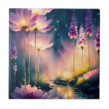 Obra artística de las flores del Cosmos