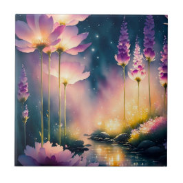 Azulejo Obra artística de las flores del Cosmos