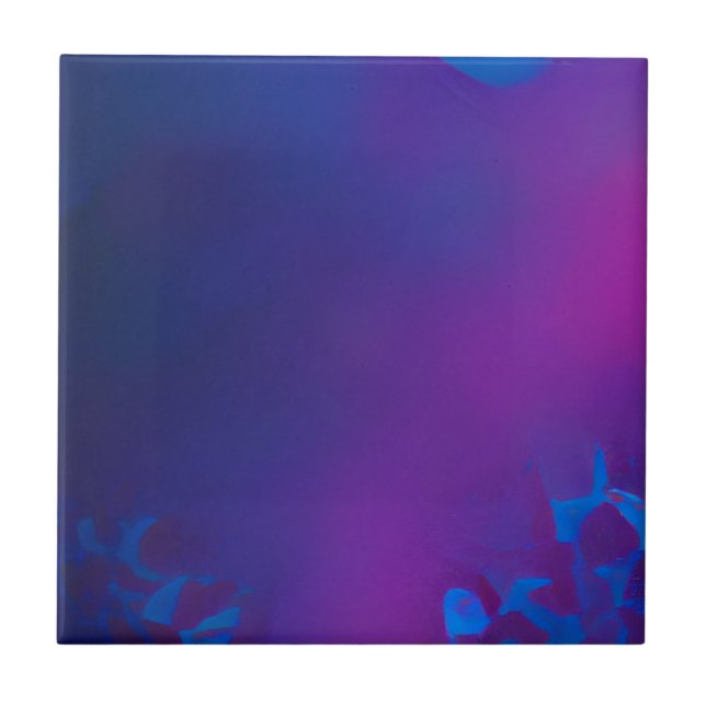 Azulejo Obra de arte abstracta de la marina índigo (Frente)