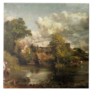 Azulejo Obra de arte de John Constable - El caballo blanco