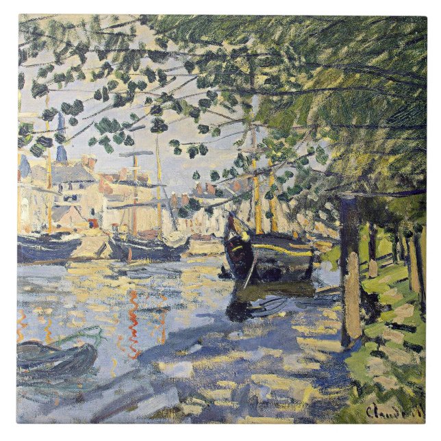 Azulejo Obra de Monet, Sena en Rouen, (Frente)