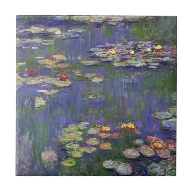 Azulejo Obras maestras de nenúfares de Monet (Frente)