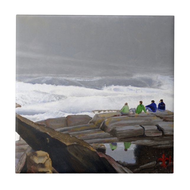 Azulejo Observadores de olas (Frente)