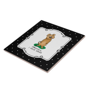 Azulejo Obviamente tengo problemas - Perro gracioso con pr