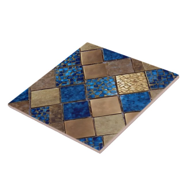 Azulejo Ocean Blue Modern Beautiful Gold Collection (Lado)
