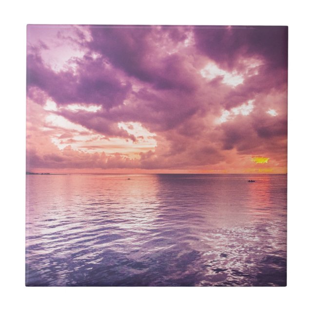 Azulejo Ocean Sunset Inspirador (Frente)