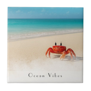 Azulejo Ocean Vibes - Personalizable Beach Coaster