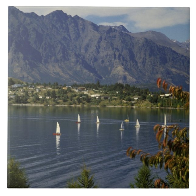 Azulejo Oceanía, Nueva Zelanda, Isla del Sur, Queenstwon. (Frente)