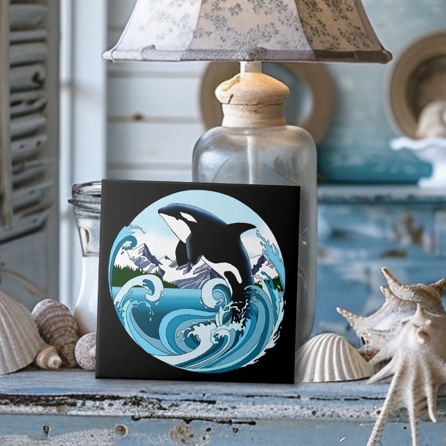 Azulejo Océano azul de ballena asesina de orca (Subido por el creador)