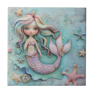 Azulejo Océano Chica de sirenas