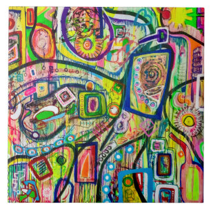 Azulejo Ocho Martinis 6 x 6 Cubierta cerámica