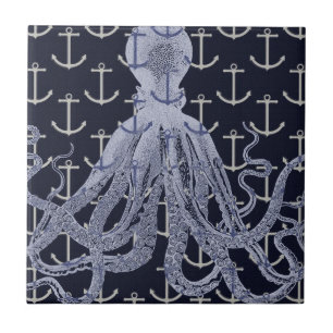 Azulejo Octopus náutico