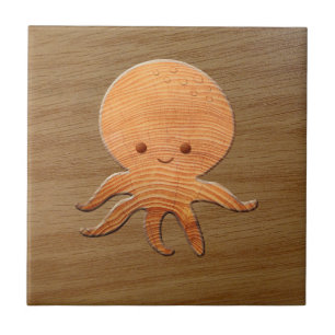 Azulejo Octopus Personalizado Cuidadoso Con Impresión De M