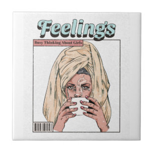 Azulejo Ocupado Pensando En Los Chicas