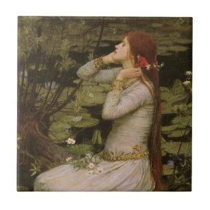 Azulejo Ofelia junto al estanque de John William Waterhous