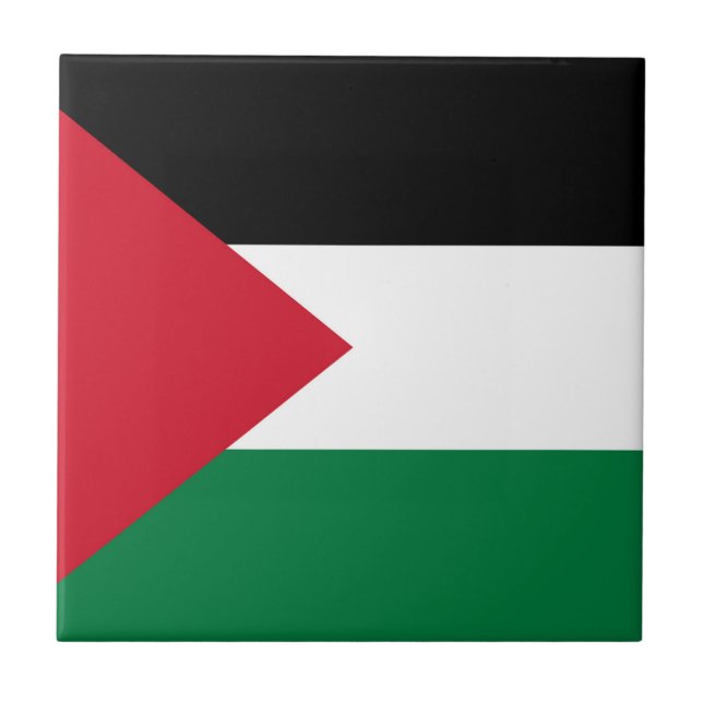 Azulejo oficialmente bandera del Estado de Palestina (Frente)