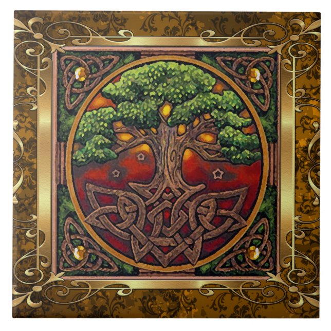 Azulejo Ofrecimiento ritual de la brujería medieval de (Frente)