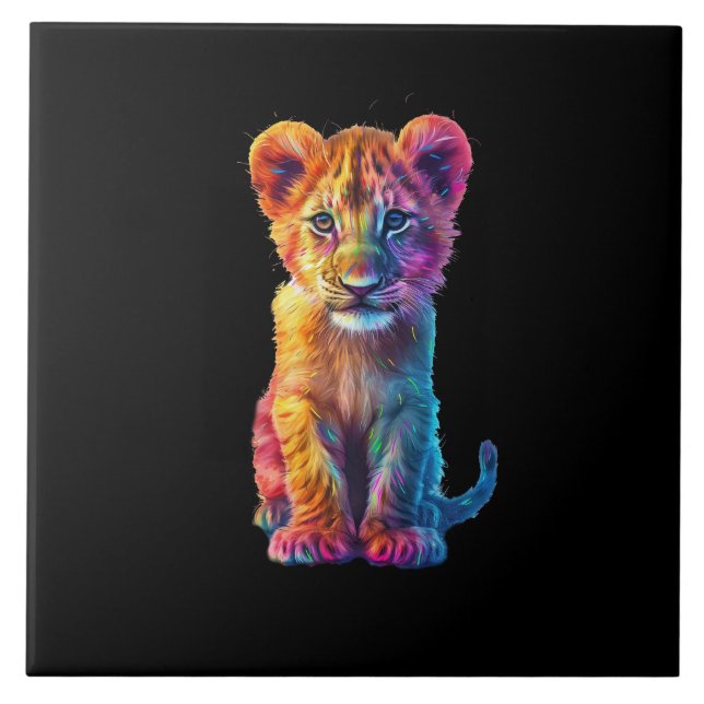 Azulejo Oh Baby Big Cat Cub (Frente)