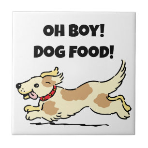Azulejo Oh Boy Dog Food Hungry Puppy Ilustracion