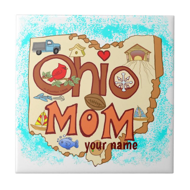 Azulejo Ohio Mom (Frente)