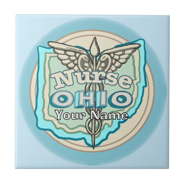 Azulejo Ohio Nurse Caduceus Tile (Frente)