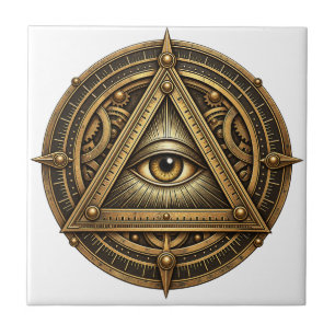 Azulejo Ojo de Astrolabio de Bronce