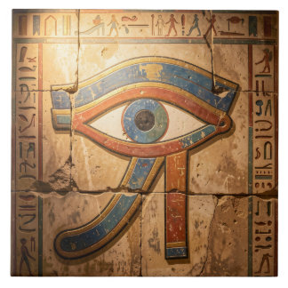 Azulejo Ojo de Horus con Jeroglíficos Espiritual Egipcio 