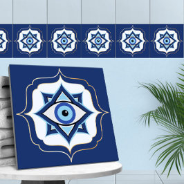 Azulejo Ojo Mal Ornamento Marroquí Quatrefoil