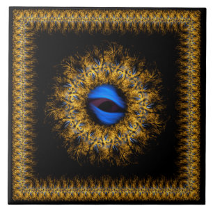 Azulejo Ojo real de Fractal mandala