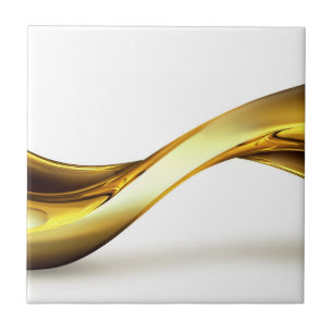 Azulejo Ola de oro en Bonito blanco