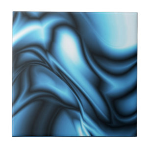 Azulejo Ola de seda azul