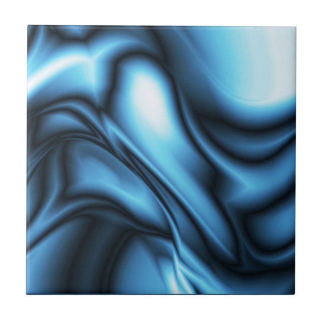 Azulejo Ola de seda azul (Frente)