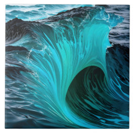 Azulejo Ola Tiburón Azul